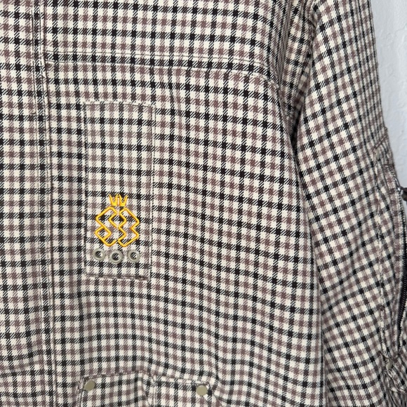 SPECIAL BLEND Men’s Checkered Snowboard Ski Jacket Waterproof Brown & Tan XS - Picture 6 of 15